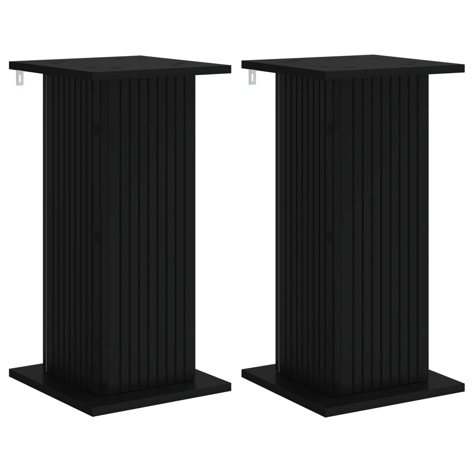 vidaXL Stojak na rośliny 2 szt. Czarny 30,5 x 30 x 60,5 cm