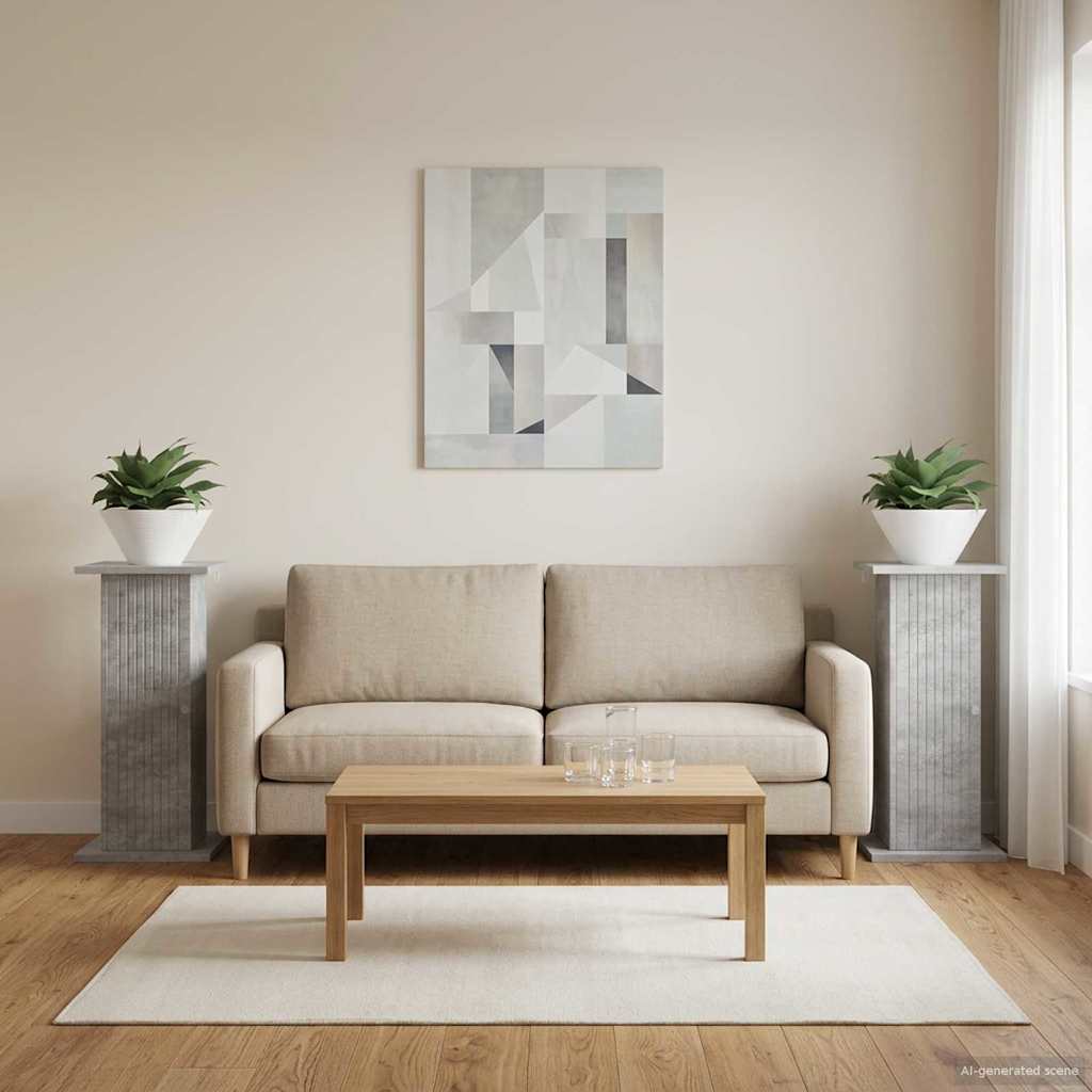 vidaXL Stojak na rośliny 2 pcs Betonowy szary 30,5 x 30 x 60,5 cm