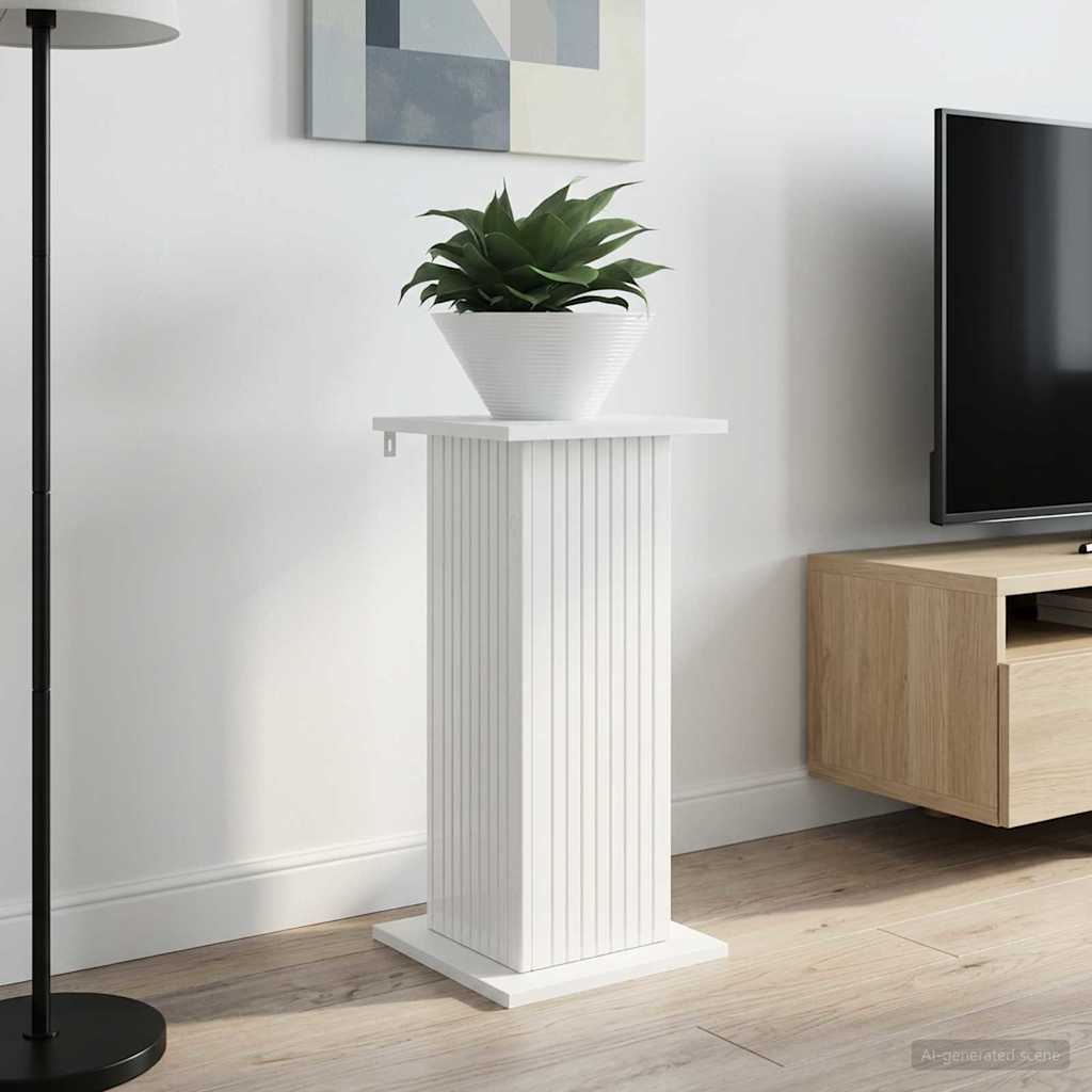 vidaXL Stojak na rośliny 2 pcs Biały wysoki połysk 30,5 x 30 x 60,5 cm