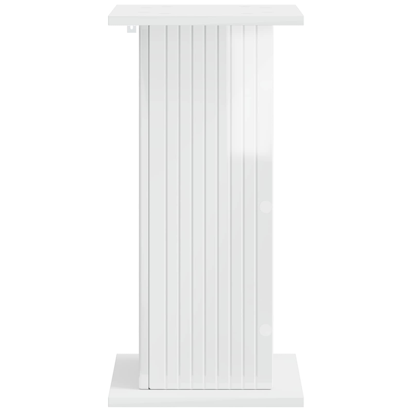 vidaXL Stojak na rośliny 2 pcs Biały wysoki połysk 30,5 x 30 x 60,5 cm
