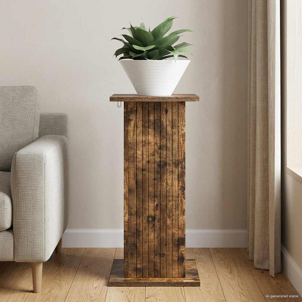 vidaXL Stojak na rośliny Dąb wędzony 30,5 x 30 x 60,5 cm