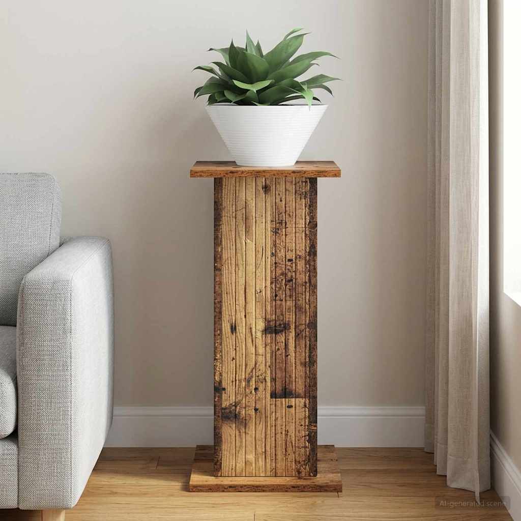 vidaXL Stojak na rośliny Stare drewno 30,5 x 30 x 60,5 cm