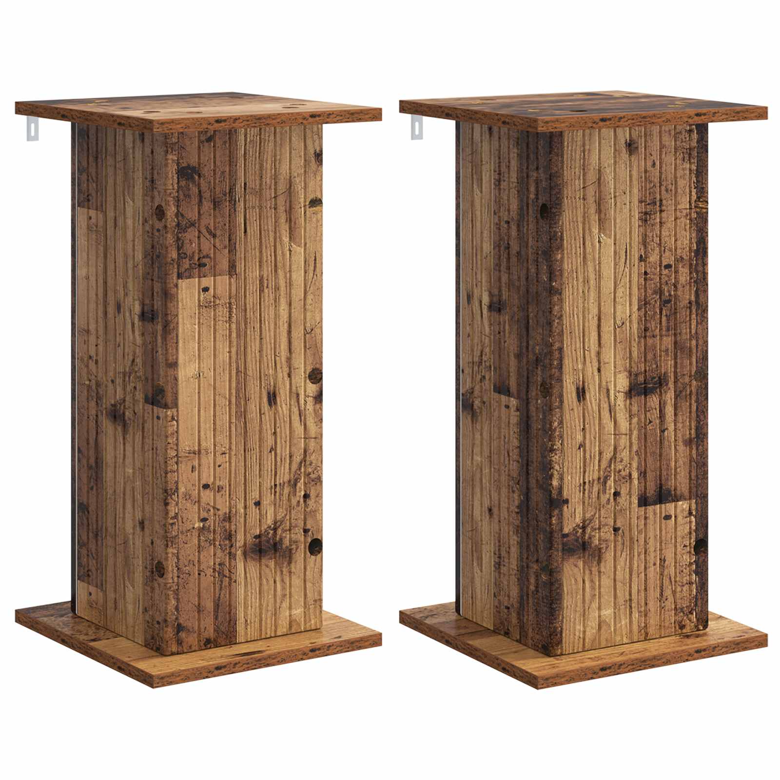 vidaXL Stojak na rośliny 2 pcs Stare drewno 30,5 x 30 x 60,5 cm