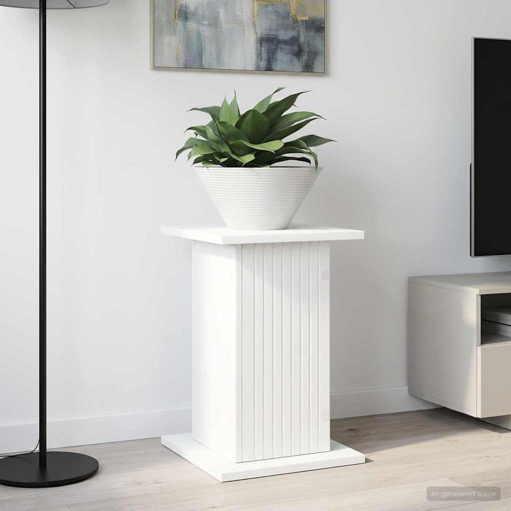 vidaXL Stojak na rośliny Biały 30,5 x 30 x 43 cm Drewno inżynieryjne