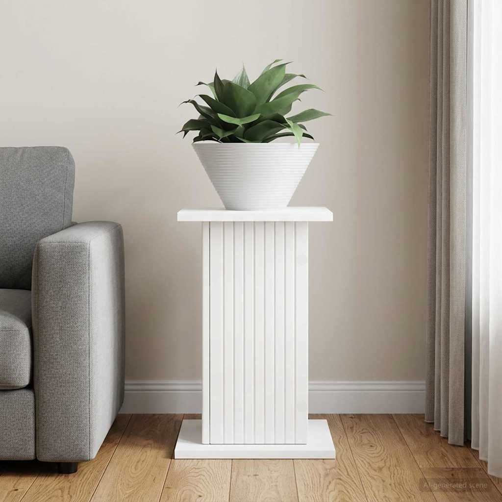 vidaXL Stojak na rośliny Biały 30,5 x 30 x 43 cm Drewno inżynieryjne