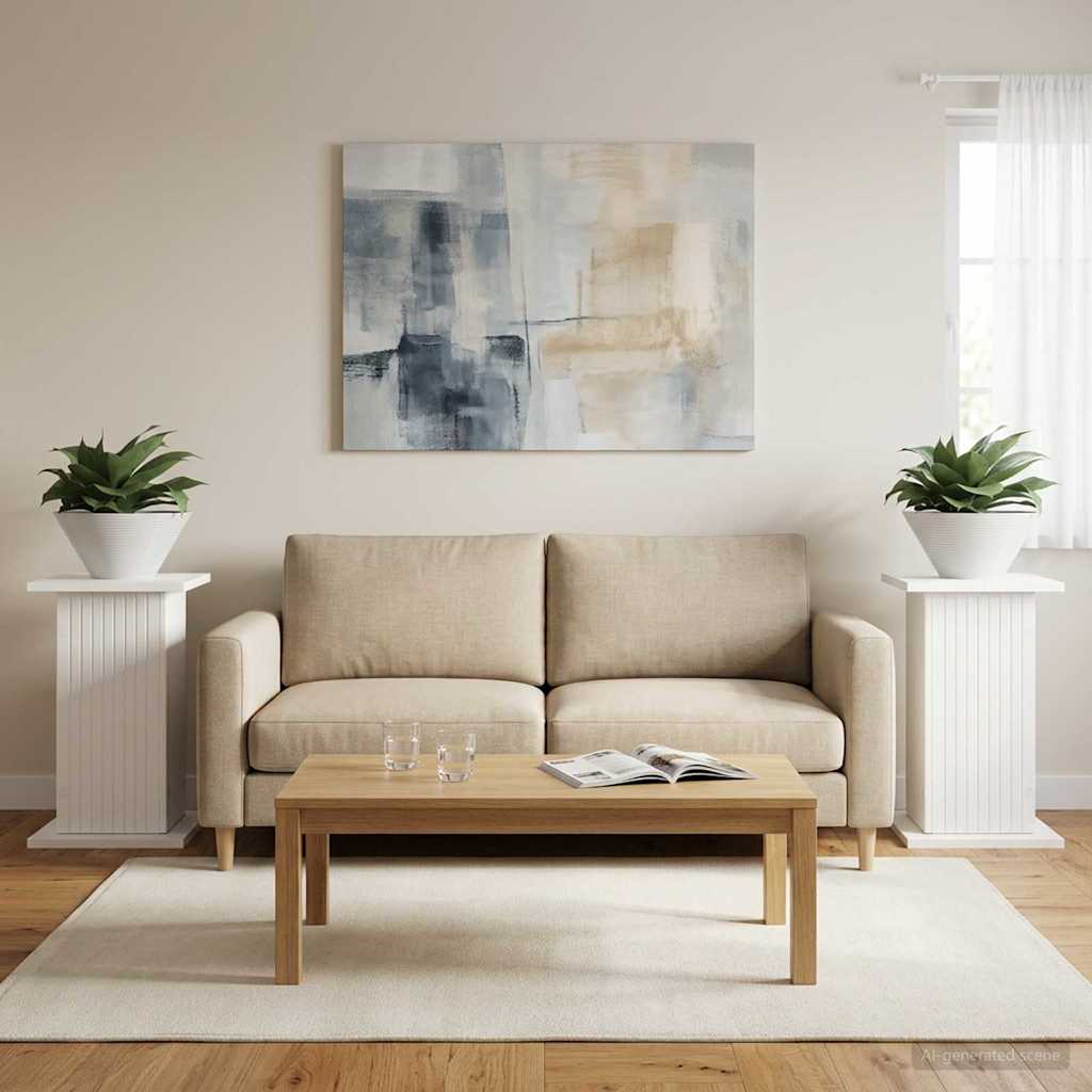 vidaXL Stojak na rośliny 2 pcs Biały 30,5 x 30 x 43 cm