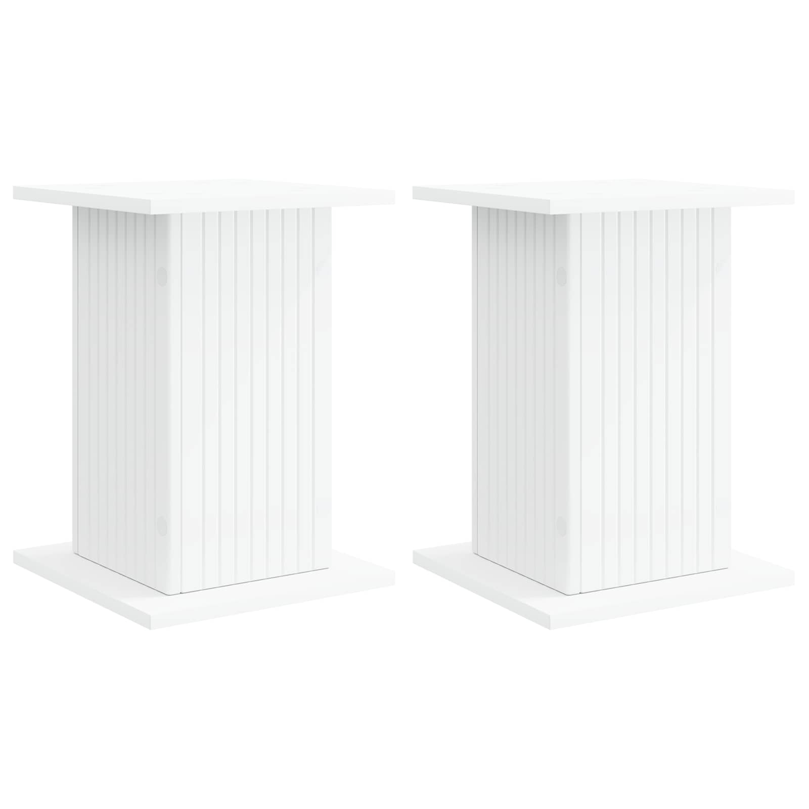 vidaXL Stojak na rośliny 2 pcs Biały 30,5 x 30 x 43 cm
