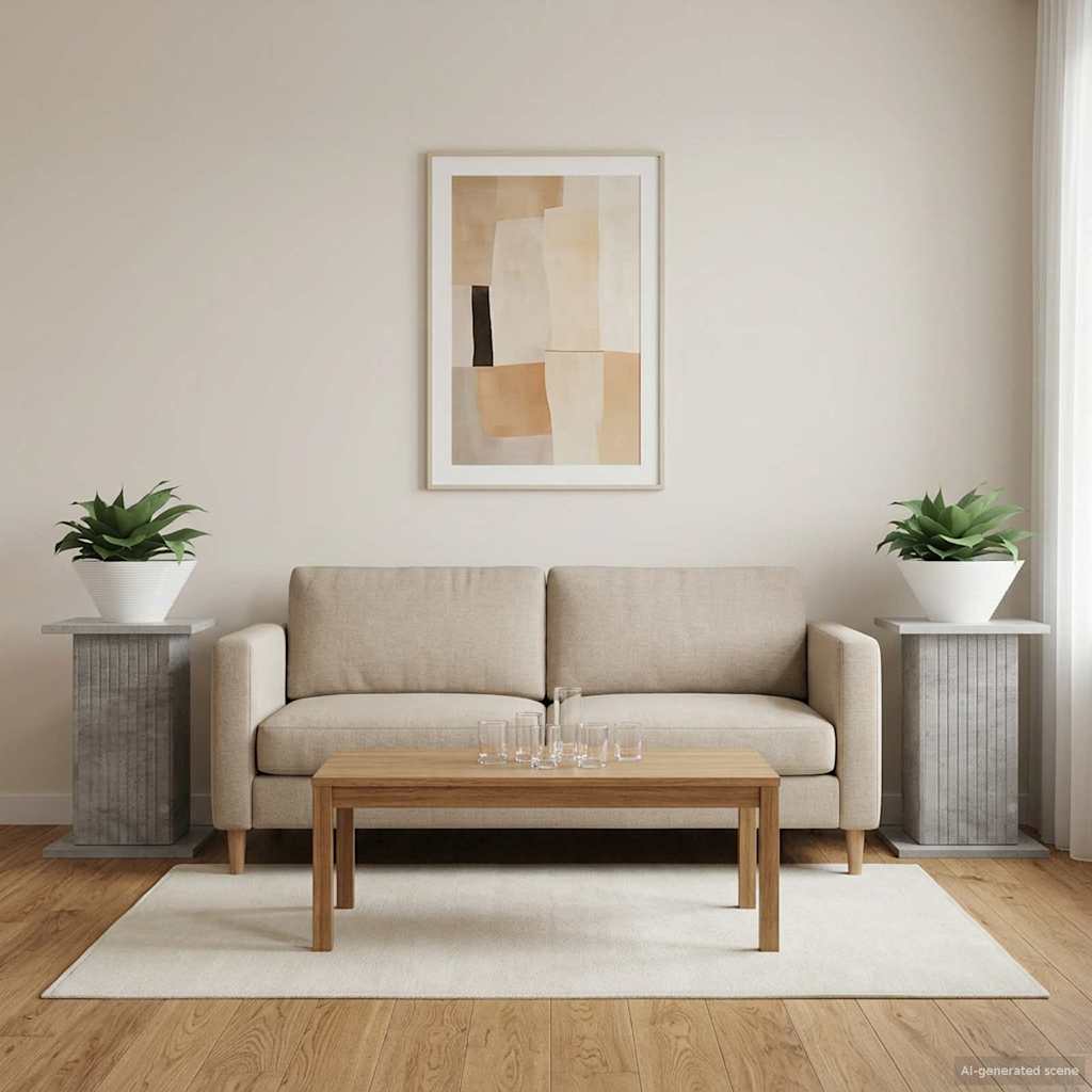 vidaXL Stojak na rośliny 2 pcs Betonowy szary 30,5 x 30 x 43 cm