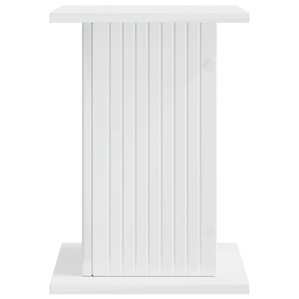 vidaXL Stojak na rośliny 2 pcs Biały wysoki połysk 30,5 x 30 x 43 cm