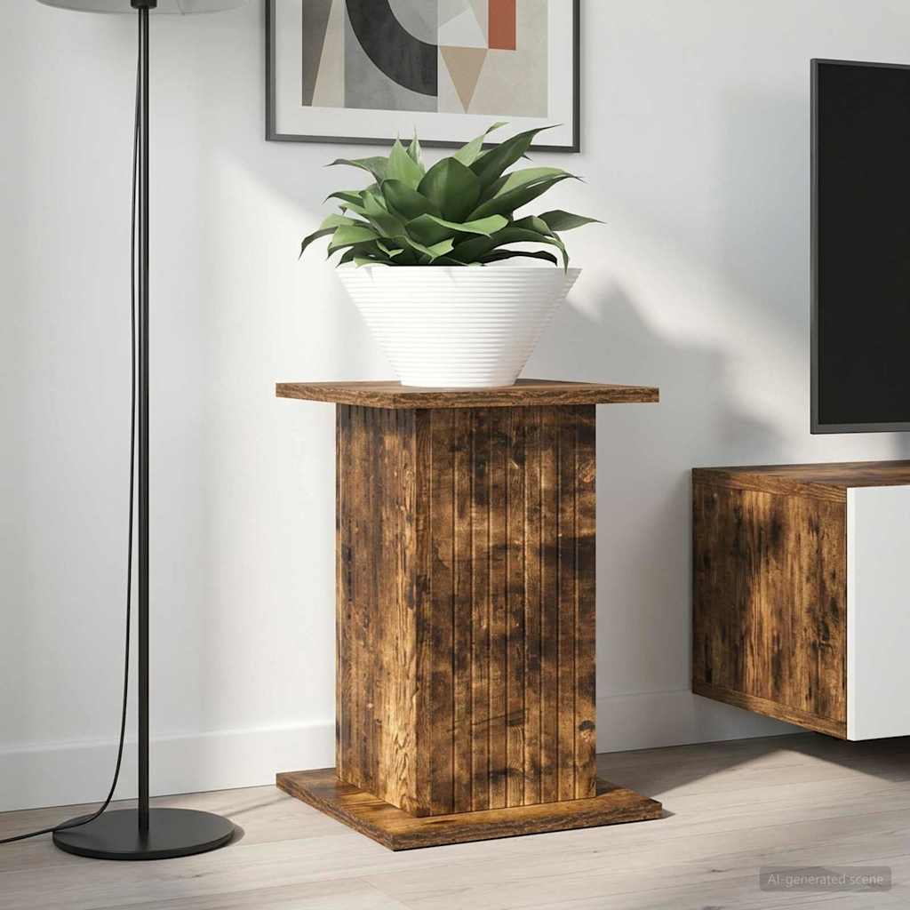 vidaXL Stojak na rośliny 2 pcs Dąb wędzony 30,5 x 30 x 43 cm