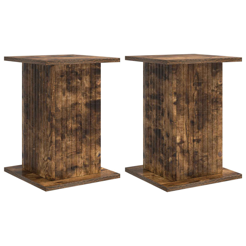 vidaXL Stojak na rośliny 2 pcs Dąb wędzony 30,5 x 30 x 43 cm