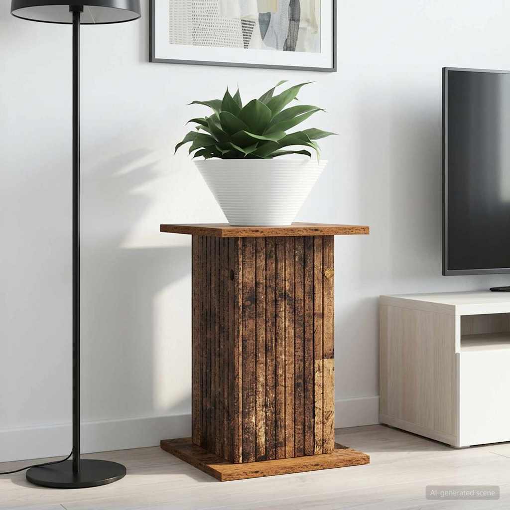 vidaXL Stojak na rośliny 2 pcs Stare drewno 30,5 x 30 x 43 cm