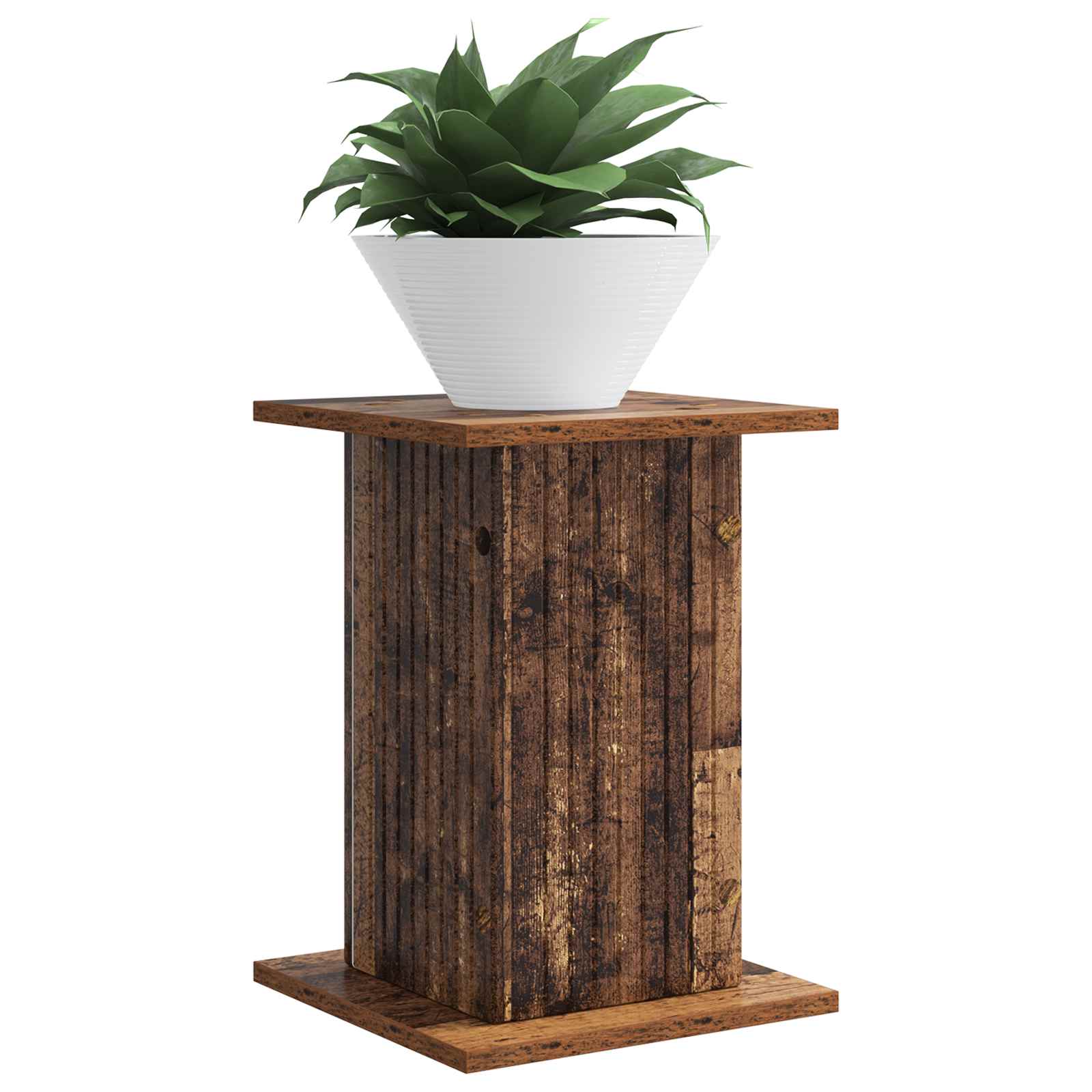 vidaXL Stojak na rośliny 2 pcs Stare drewno 30,5 x 30 x 43 cm