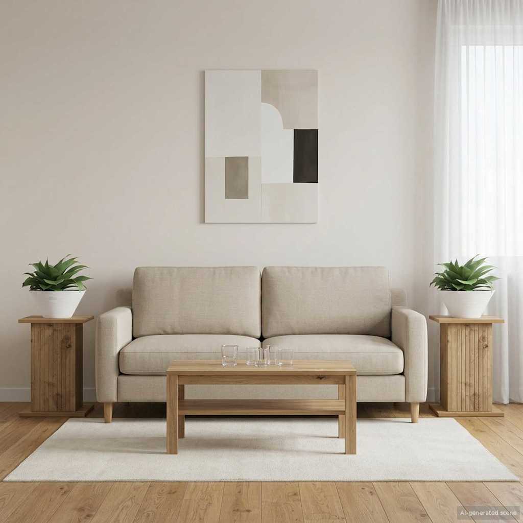 vidaXL Stojak na rośliny 2 pcs Dąb artisan 30,5 x 30 x 43 cm