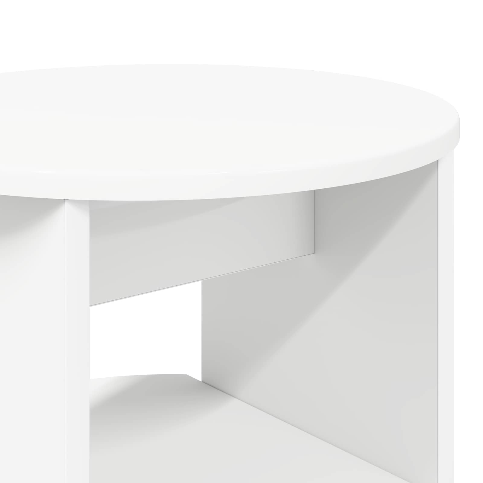 vidaXL Szafka boczna 2 pcs Biały Ø40 x 50 cm Drewno inżynieryjne