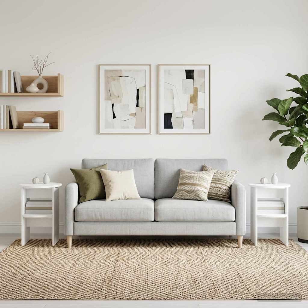 vidaXL Szafka boczna 2 pcs Biały Ø40 x 50 cm Drewno inżynieryjne