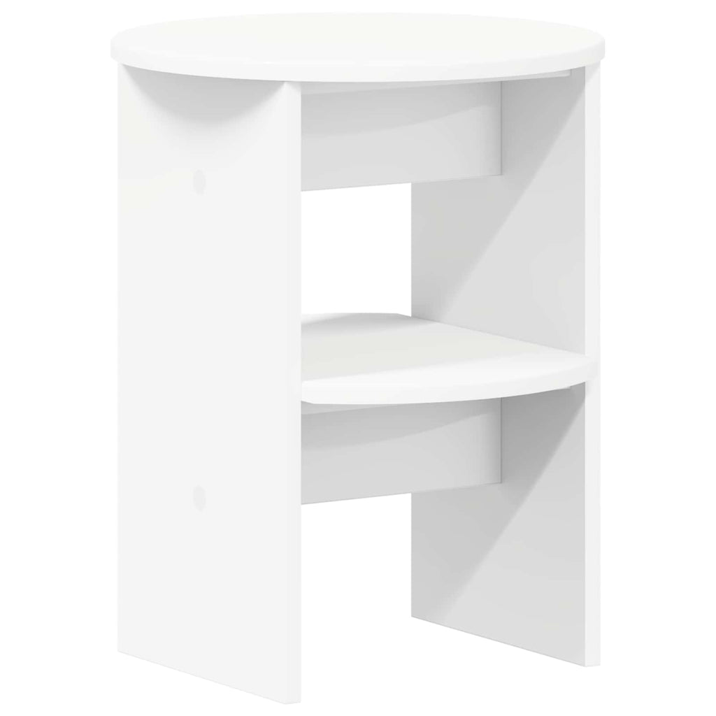 vidaXL Szafka boczna 2 pcs Biały Ø40 x 50 cm Drewno inżynieryjne