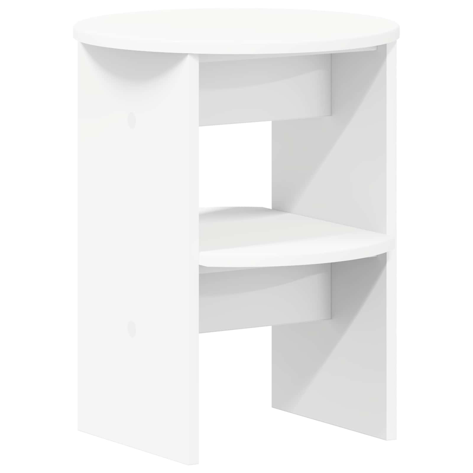 vidaXL Szafka boczna 2 pcs Biały Ø40 x 50 cm Drewno inżynieryjne