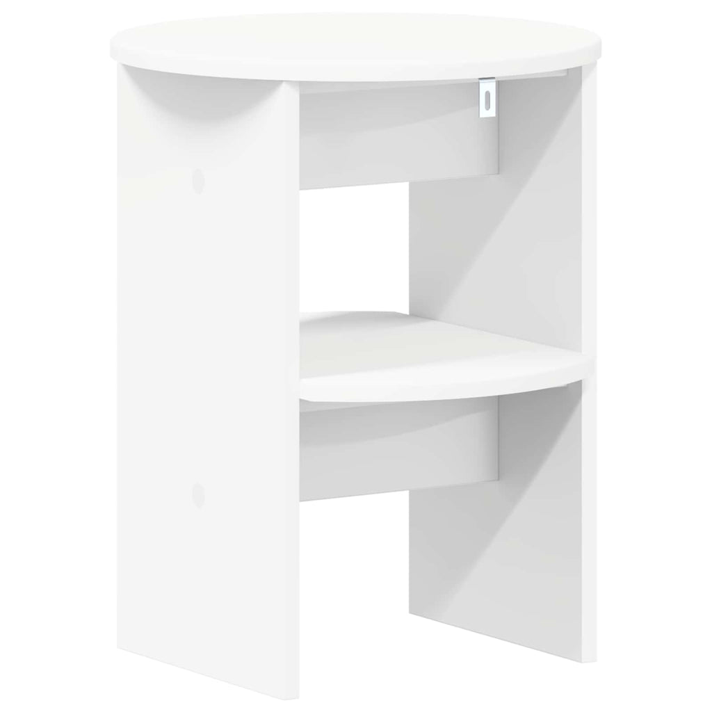 vidaXL Szafka boczna 2 pcs Biały Ø40 x 50 cm Drewno inżynieryjne
