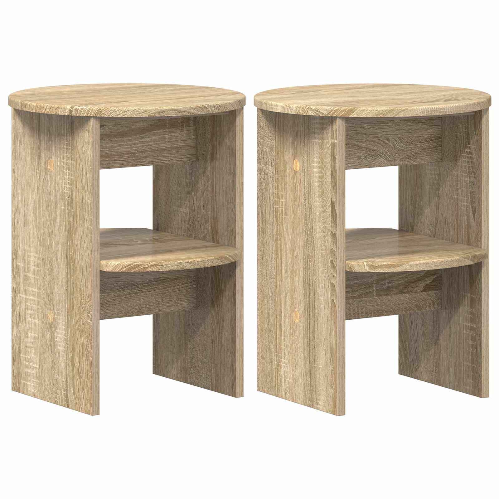 vidaXL Szafka boczna 2 pcs Dąb Sonoma Ø40 x 50 cm Drewno inżynieryjne