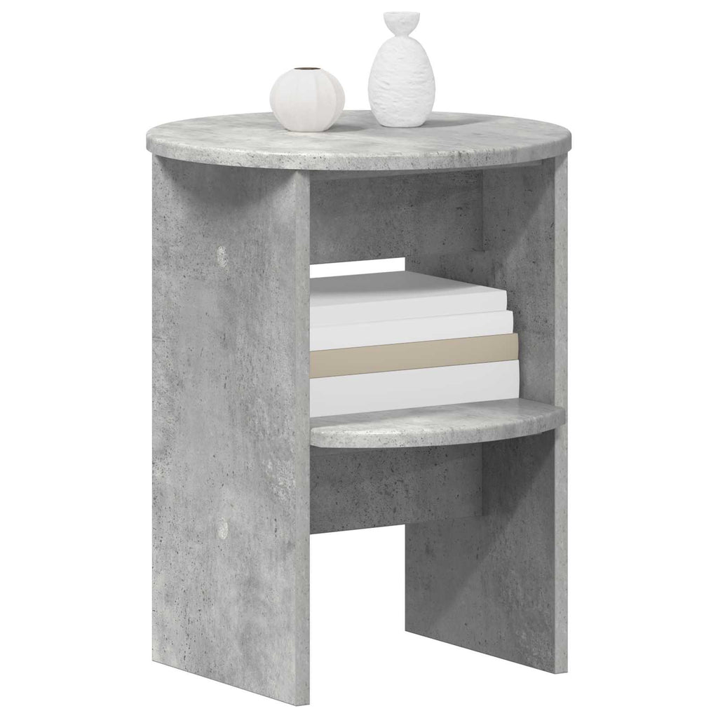 vidaXL Szafka boczna 2 pcs Betonowy Szary Ø40 x 50 cm