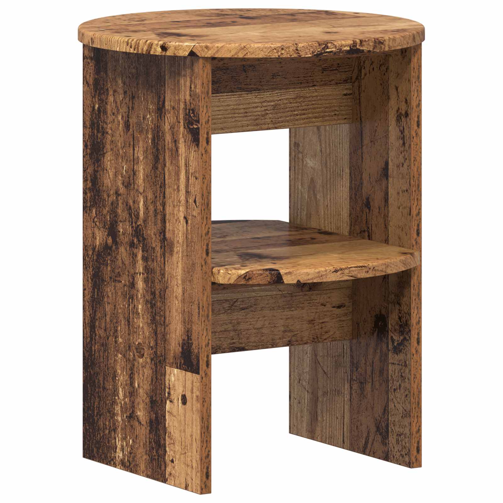 vidaXL Szafka boczna 2 pcs Stare drewno Ø40 x 50 cm