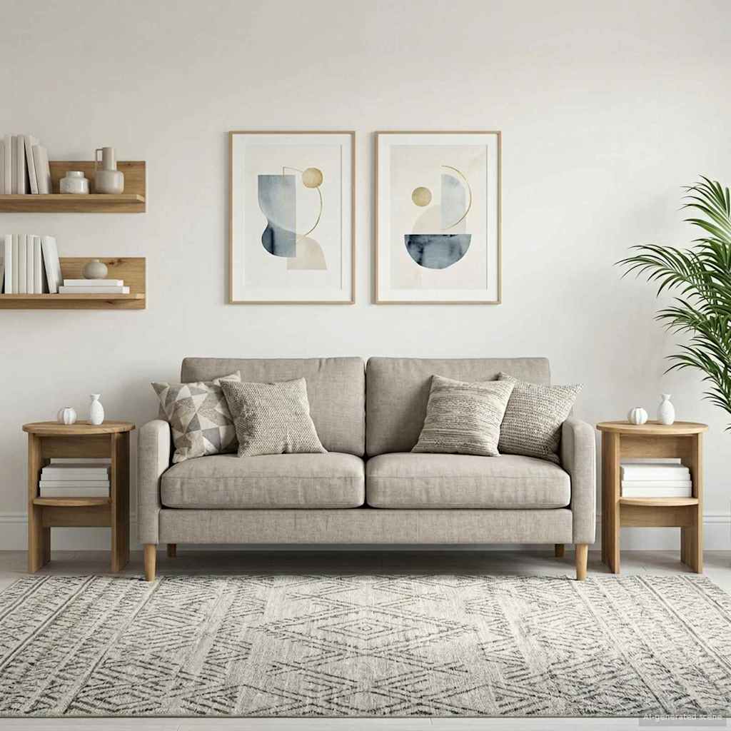vidaXL Szafka boczna 2 pcs Dąb Rzemieślniczy Ø40 x 50 cm
