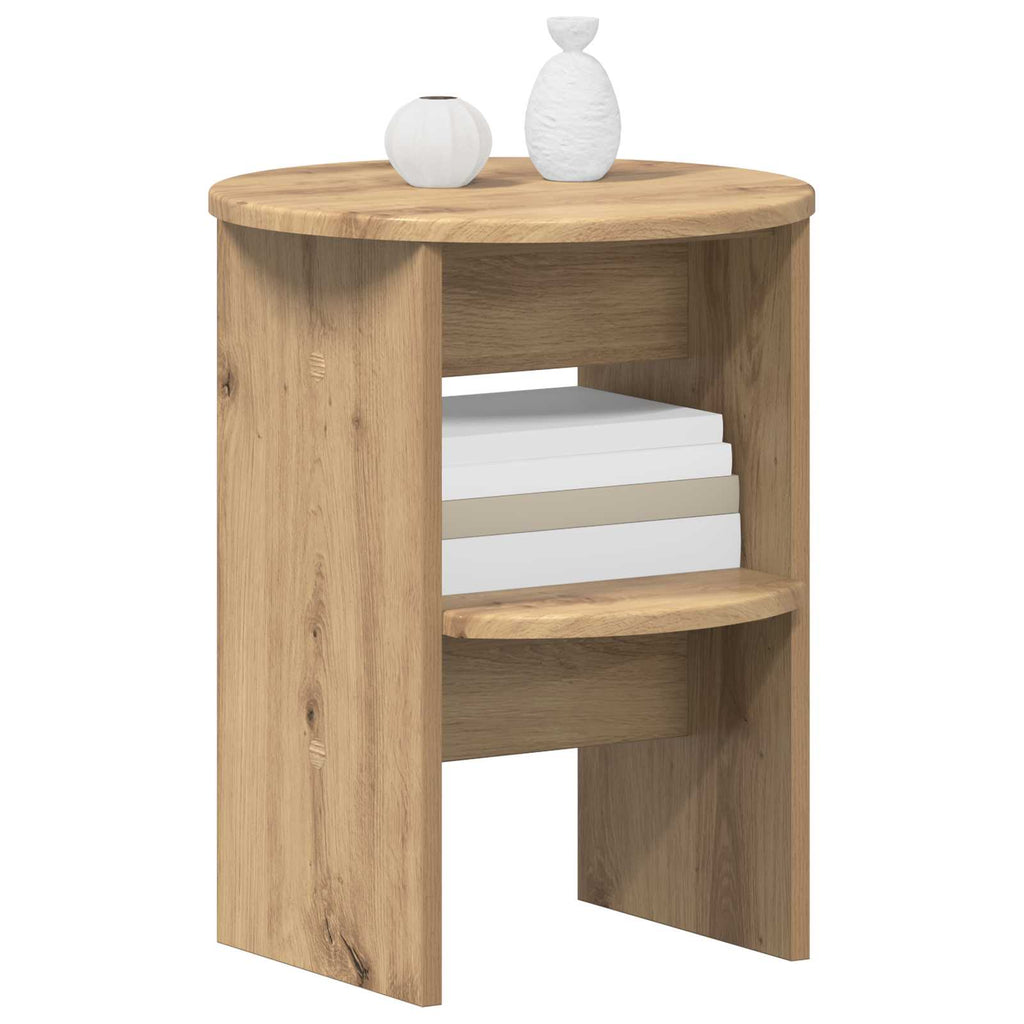 vidaXL Szafka boczna 2 pcs Dąb Rzemieślniczy Ø40 x 50 cm