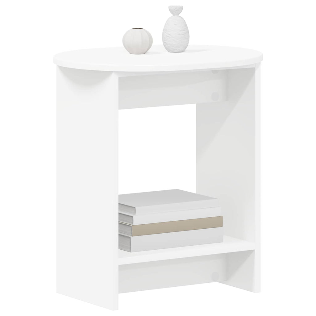 vidaXL Stolik boczny Biały 50 x 39,5 x 55 cm Drewno inżynieryjne
