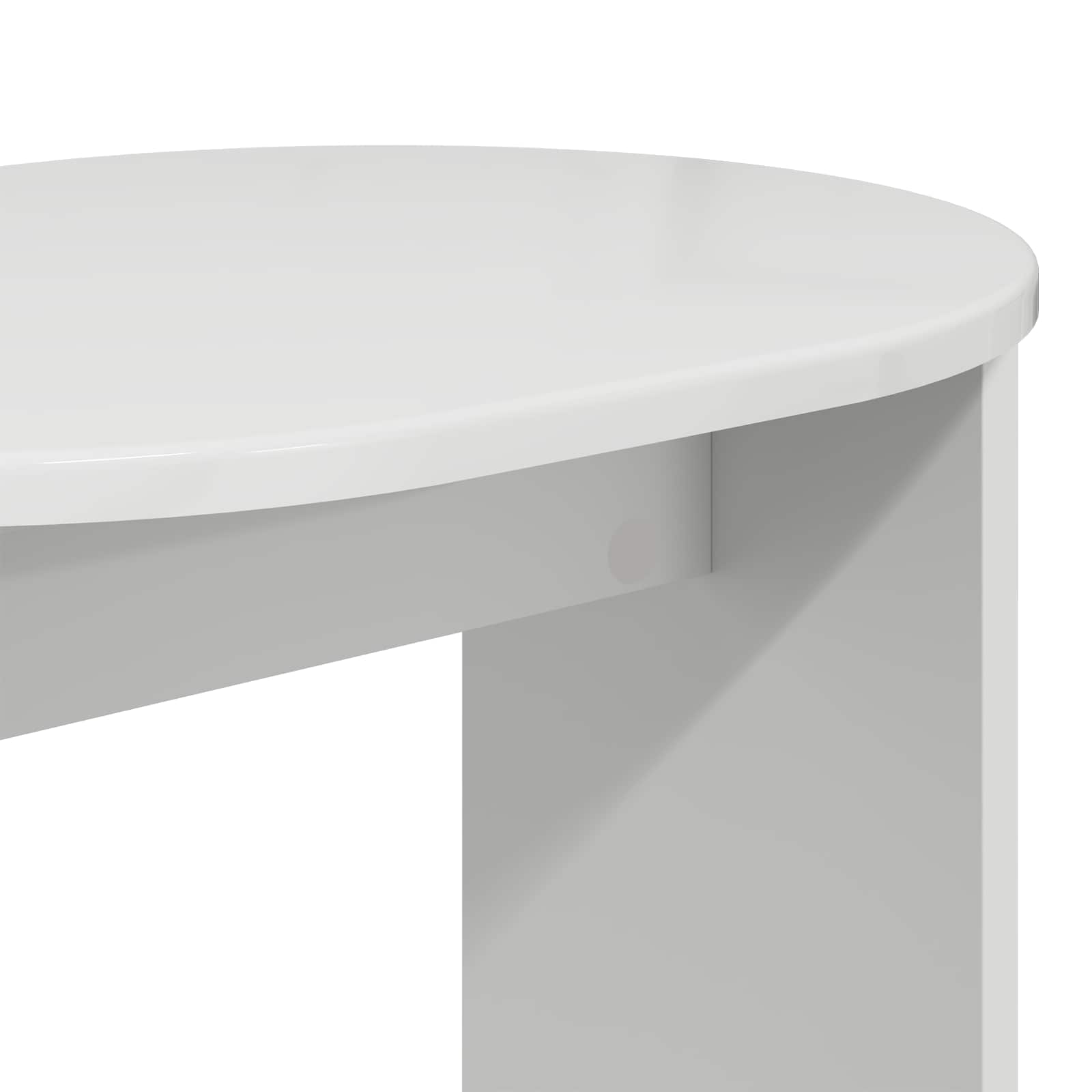 vidaXL Stolik boczny Biały wysoki połysk 50 x 39,5 x 55 cm