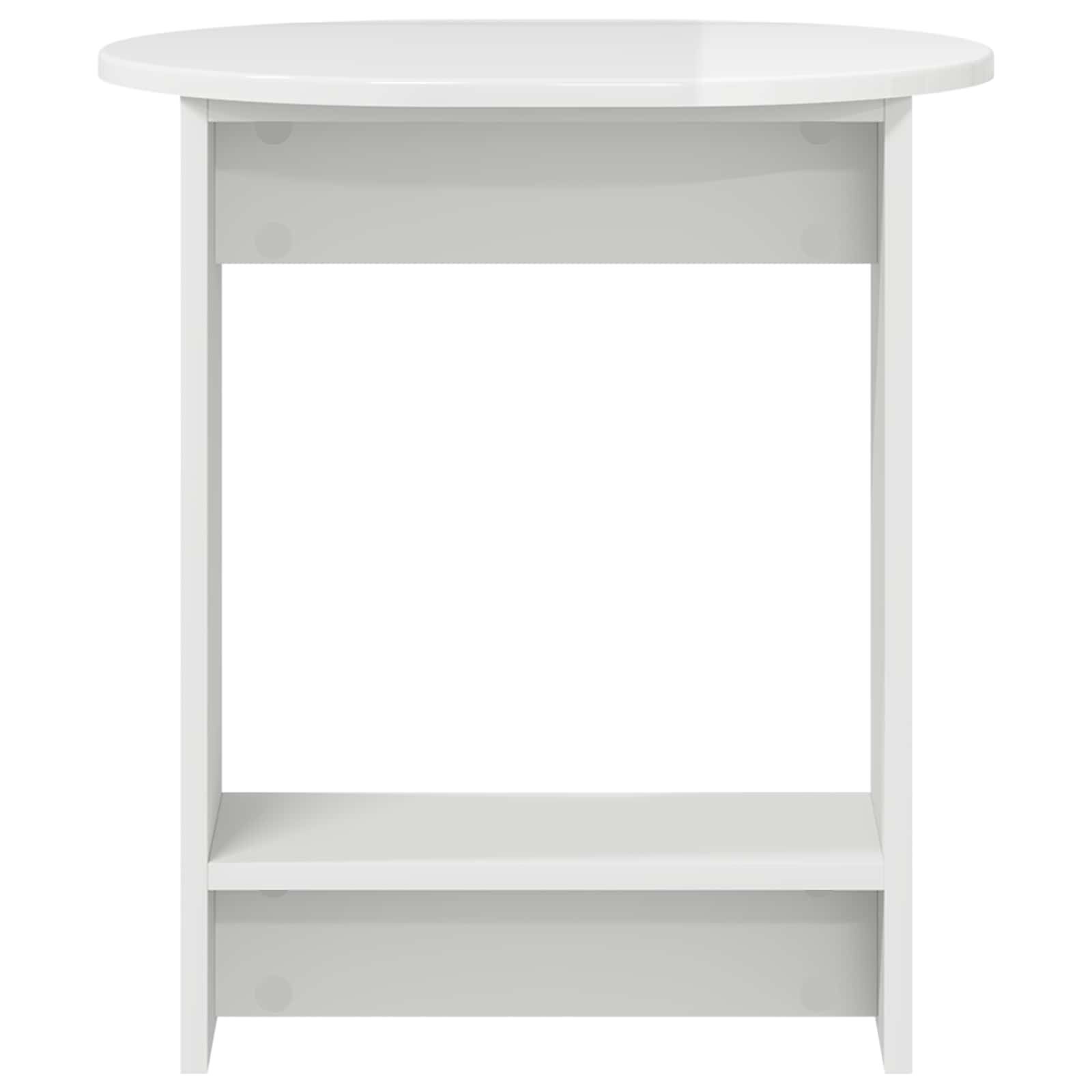 vidaXL Stolik boczny Biały wysoki połysk 50 x 39,5 x 55 cm
