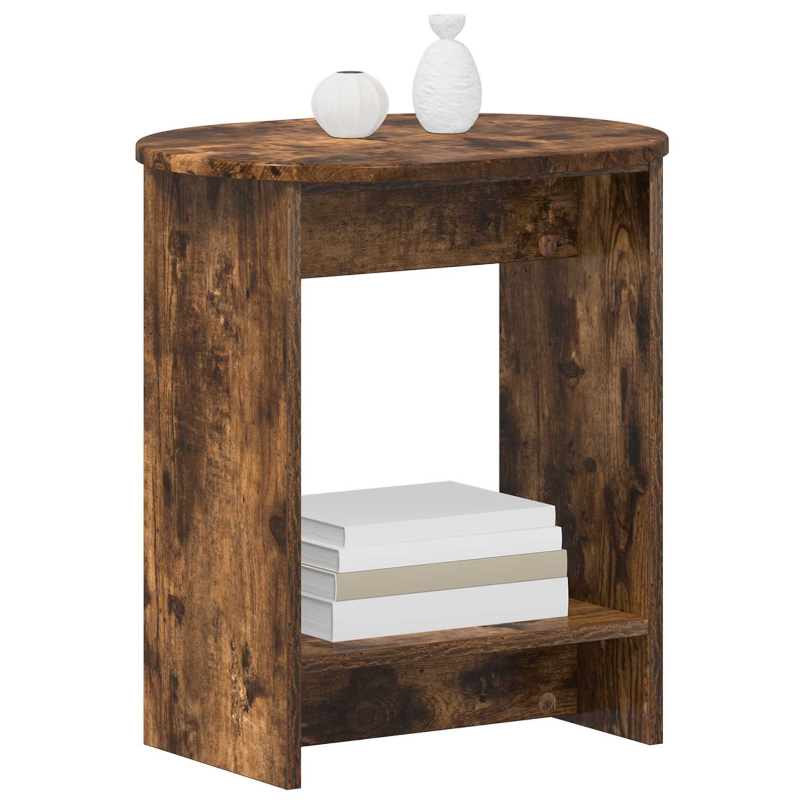 vidaXL Stolik boczny Dąb wędzony 50 x 39,5 x 55 cm Drewno inżynieryjne