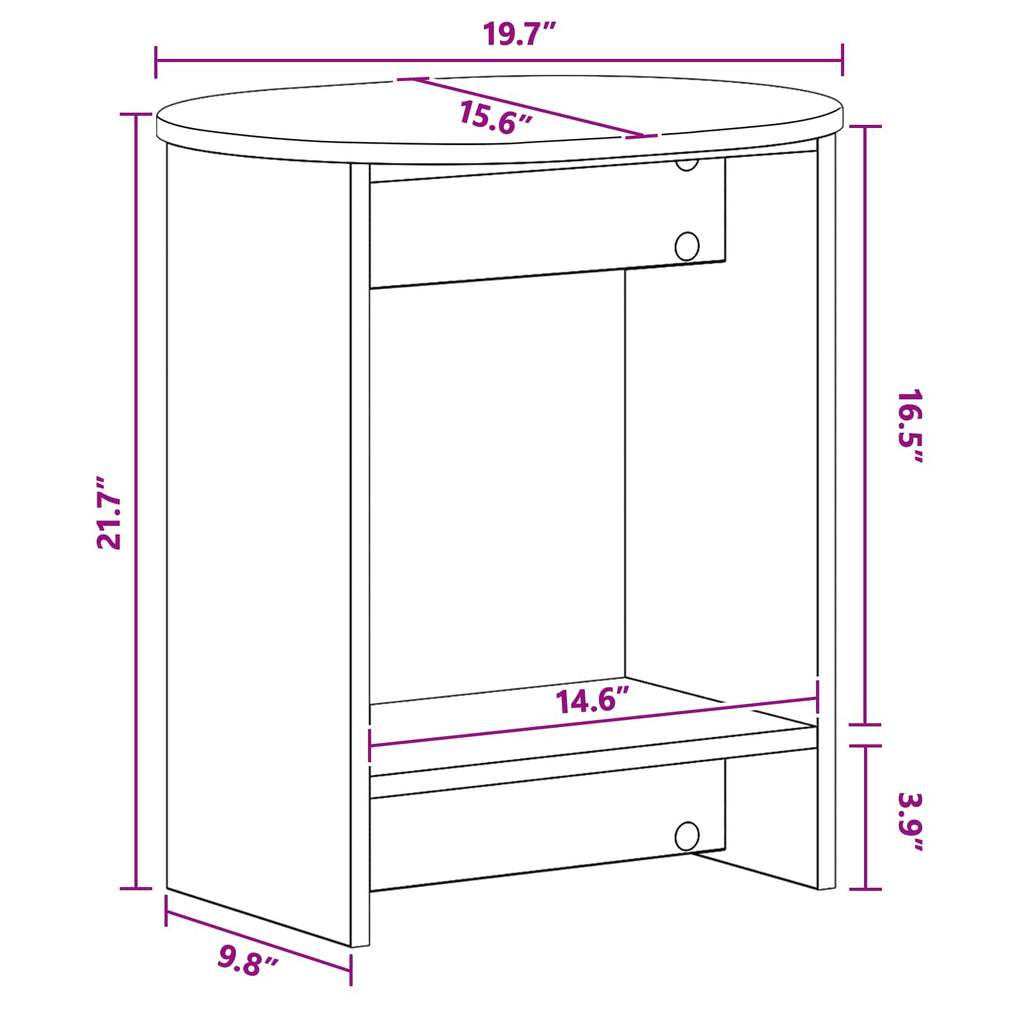 vidaXL Stolik boczny Dąb wędzony 50 x 39,5 x 55 cm Drewno inżynieryjne