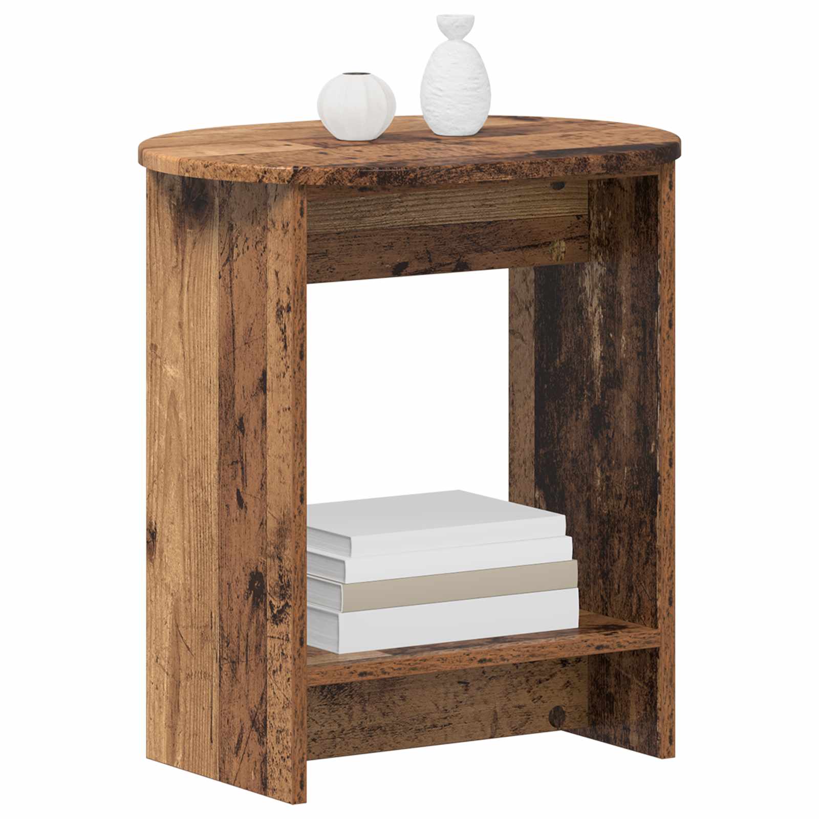 vidaXL Stolik boczny Stare drewno 50 x 39,5 x 55 cm