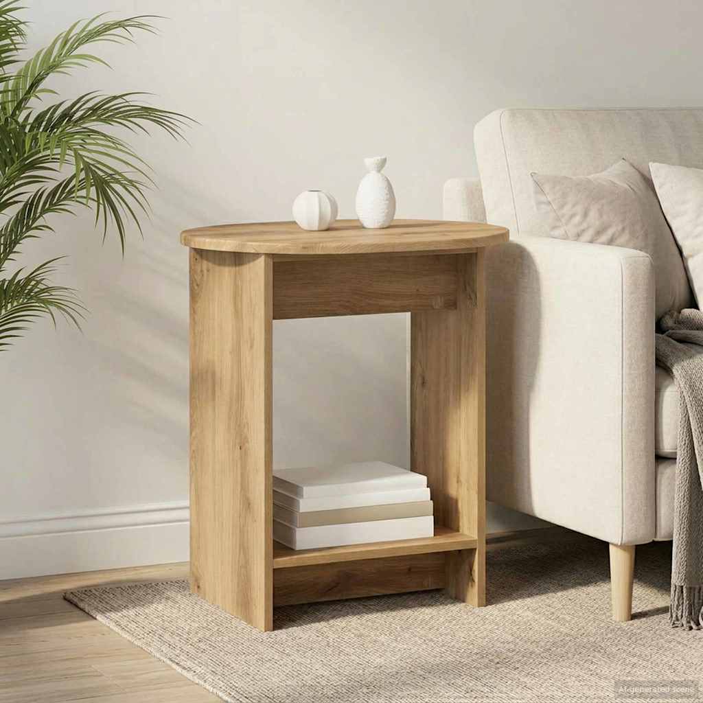 vidaXL Stolik boczny Dąb artisan 50 x 39,5 x 55 cm Drewno inżynieryjne