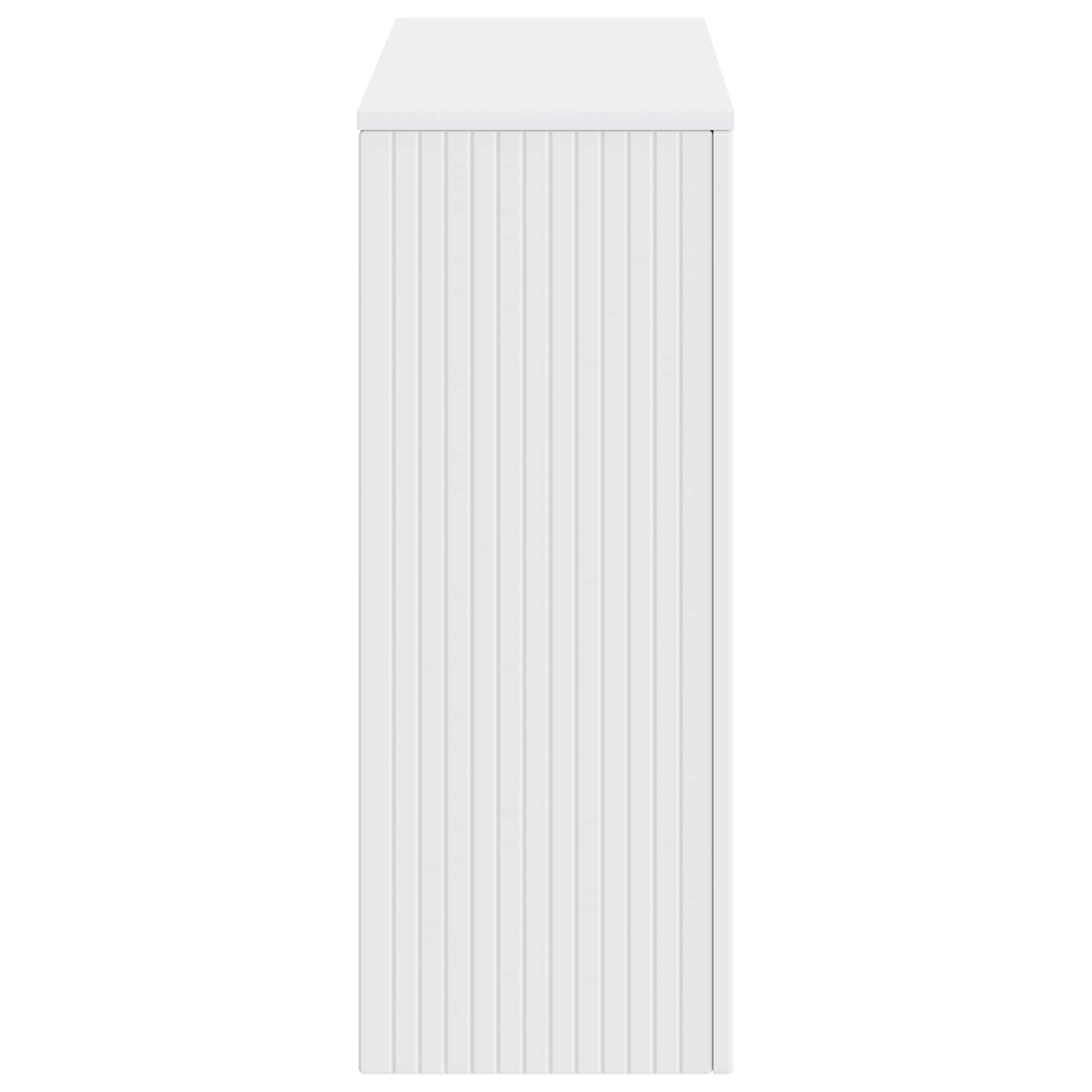 vidaXL Konsola Paski Biały 101 x 29 x 74 cm Drewno inżynieryjne