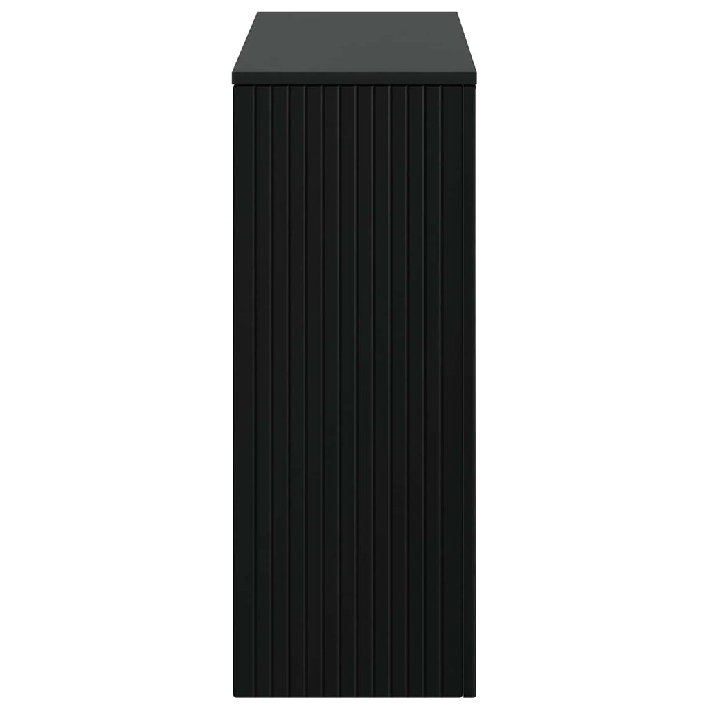 vidaXL Konsola Paski Czarny 101 x 29 x 74 cm Drewno inżynieryjne