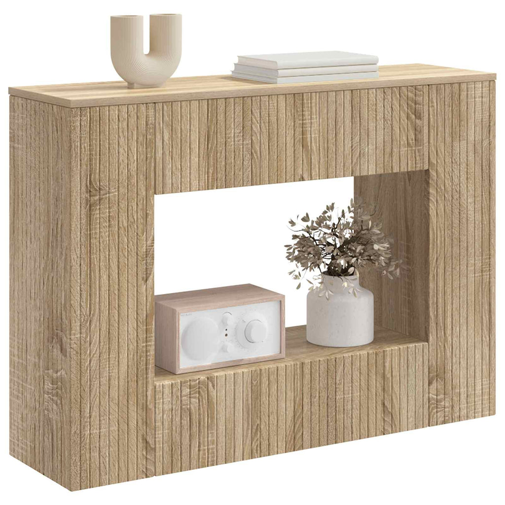 vidaXL Konsola Paski Dąb Sonoma 101 x 29 x 74 cm Drewno inżynieryjne