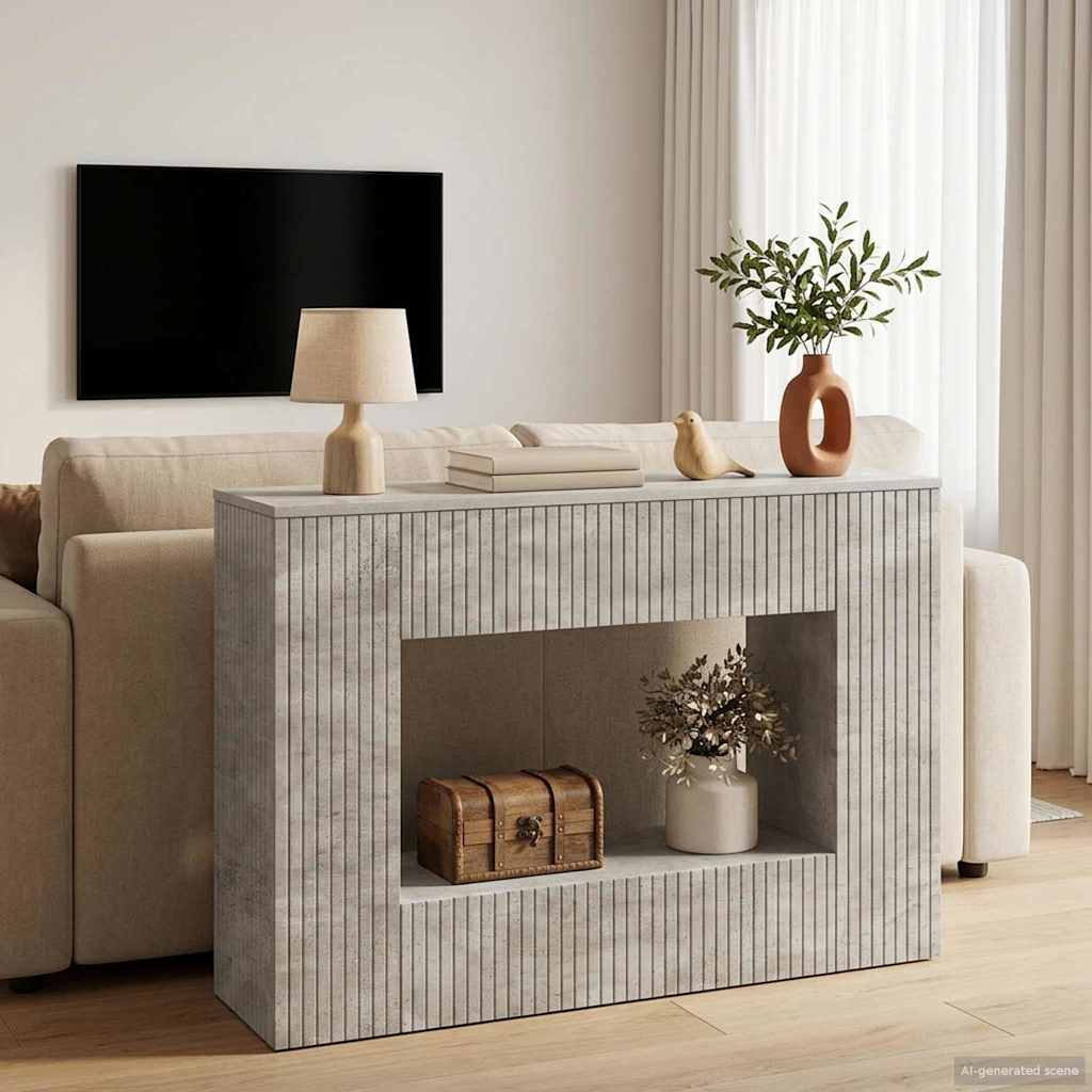 vidaXL Konsola Betonowy Szary 101 x 29 x 74 cm Drewno inżynieryjne