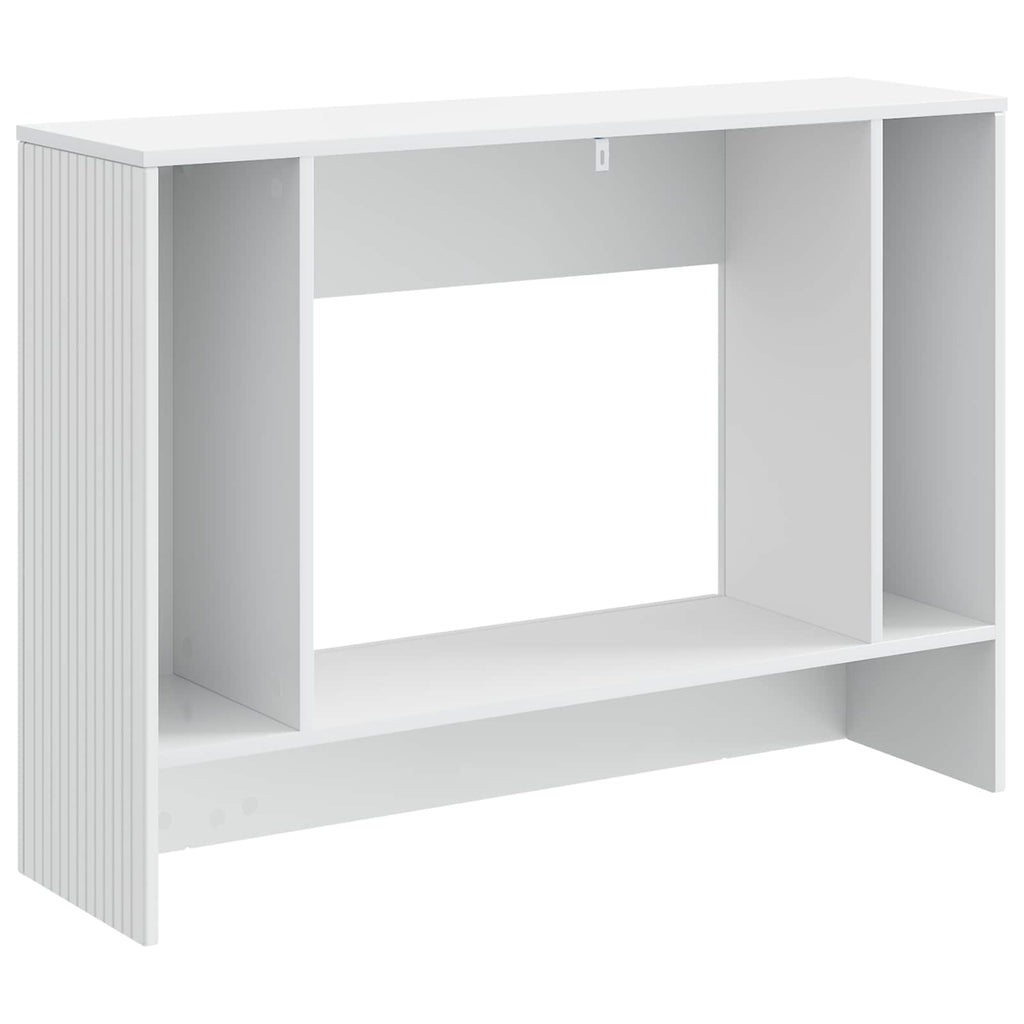 vidaXL Konsola Paski Biały Wysoki Połysk 101 x 29 x 74 cm