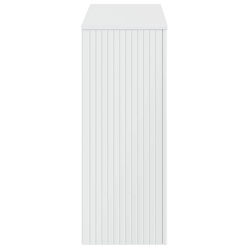 vidaXL Konsola Paski Biały Wysoki Połysk 101 x 29 x 74 cm