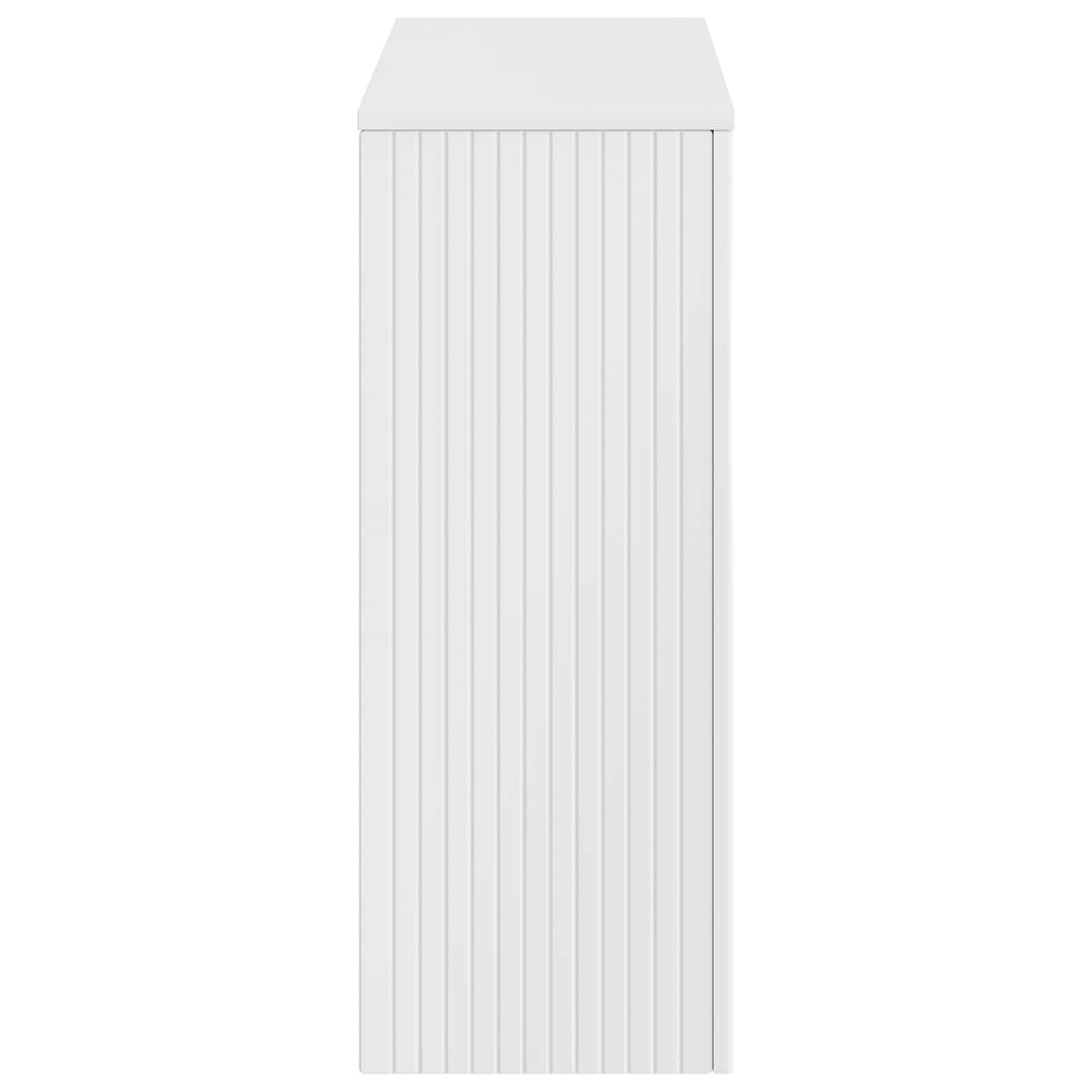 vidaXL Konsola Paski Biały Wysoki Połysk 101 x 29 x 74 cm