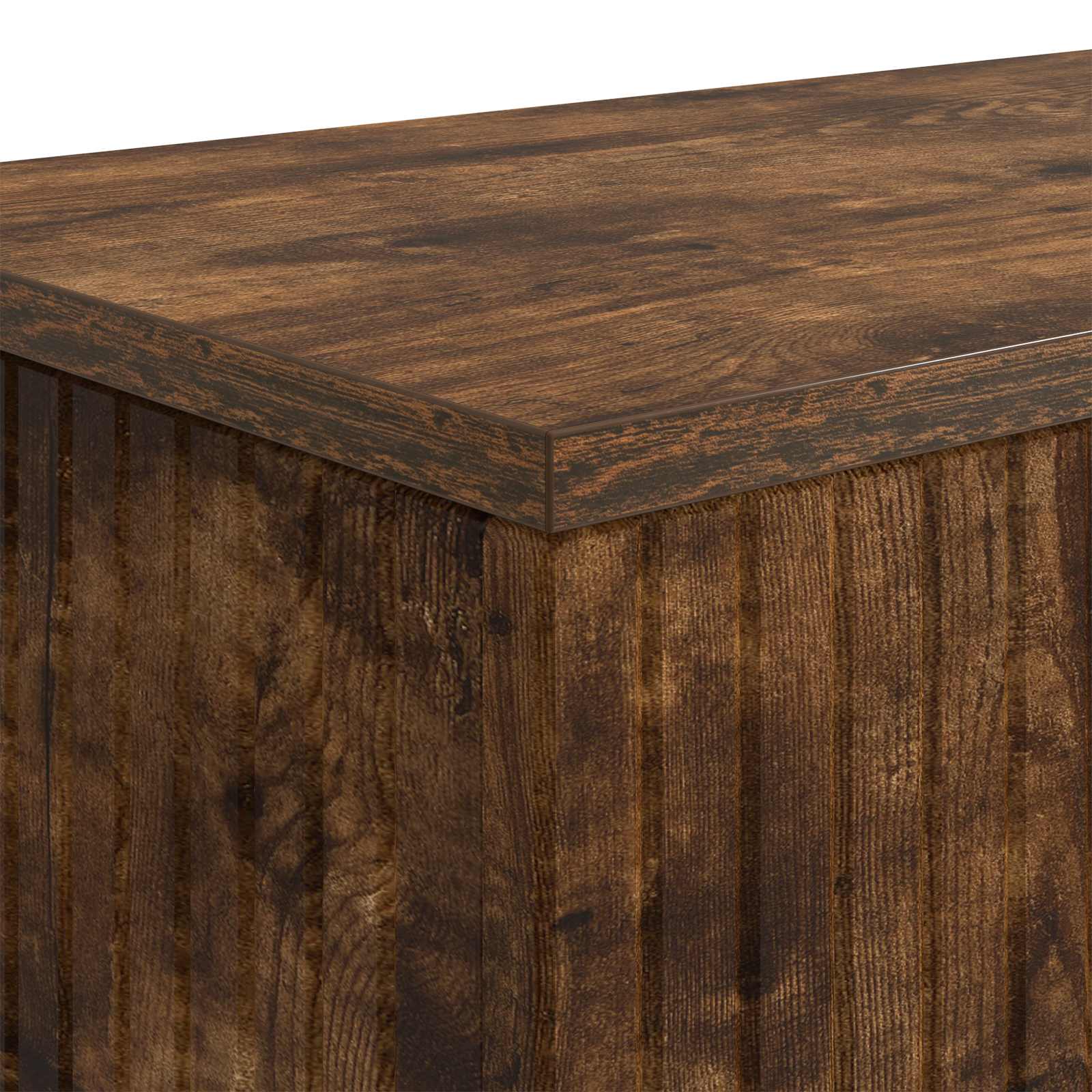 vidaXL Konsola Paski Dąb Wędzony 101 x 29 x 74 cm Drewno inżynieryjne