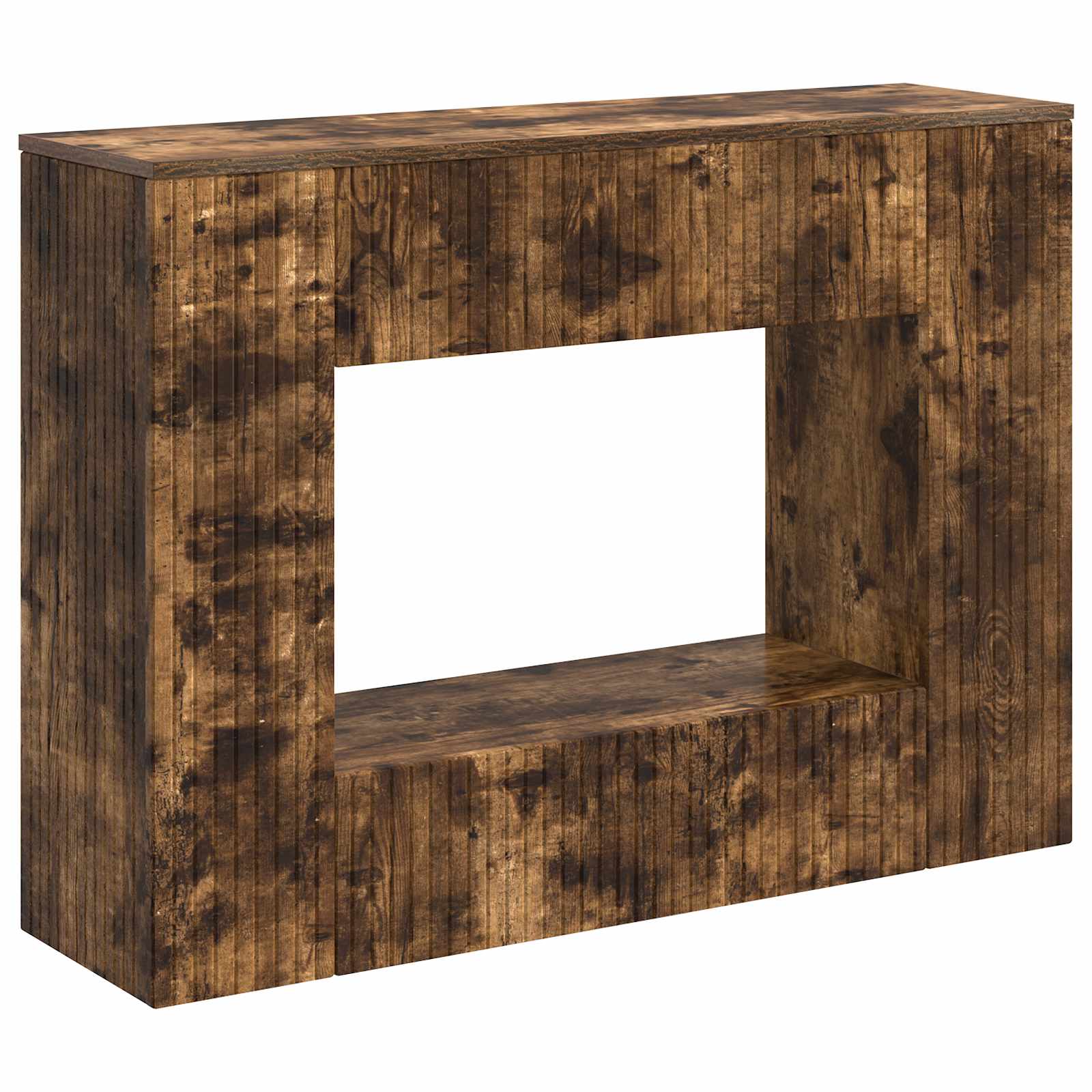 vidaXL Konsola Paski Dąb Wędzony 101 x 29 x 74 cm Drewno inżynieryjne