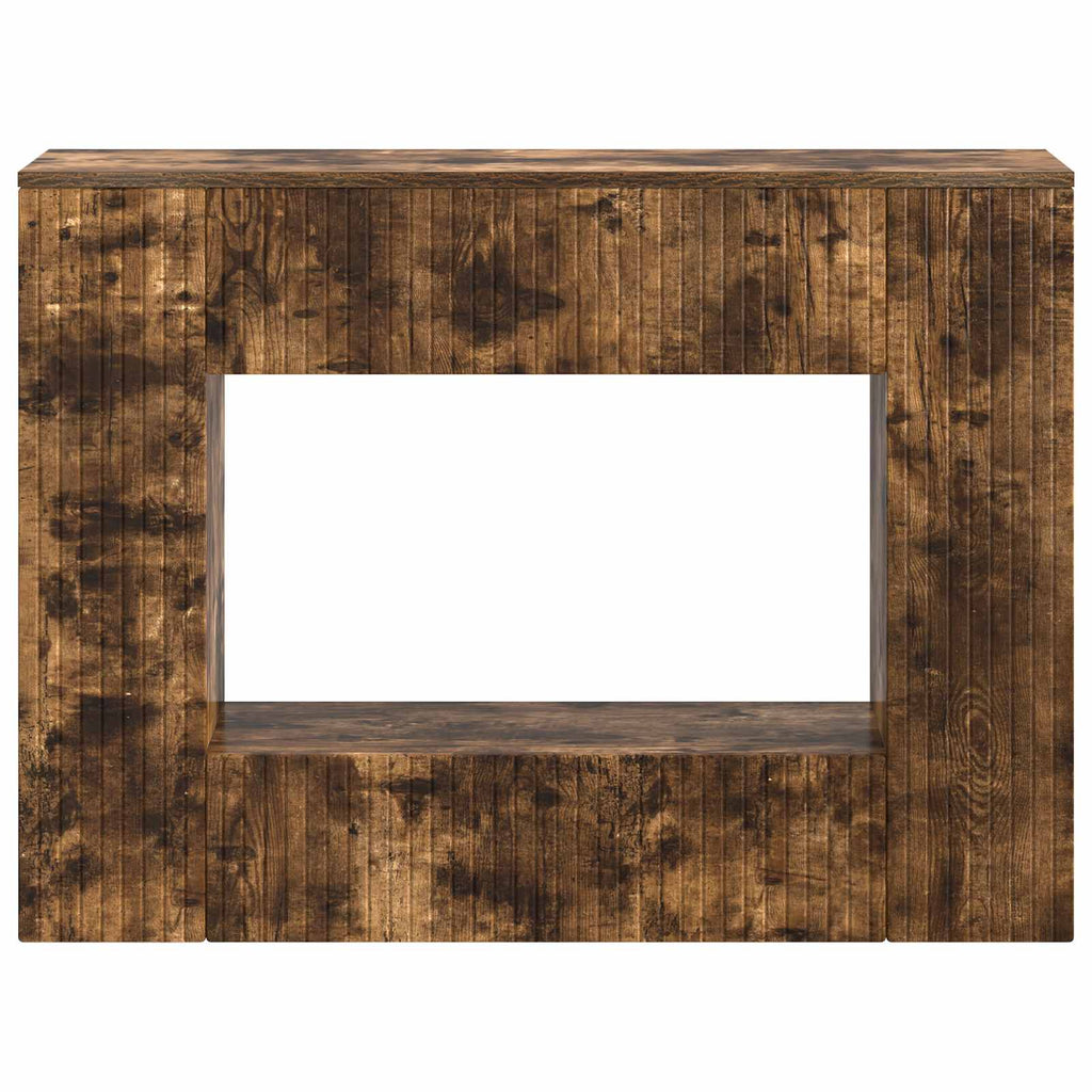 vidaXL Konsola Paski Dąb Wędzony 101 x 29 x 74 cm Drewno inżynieryjne