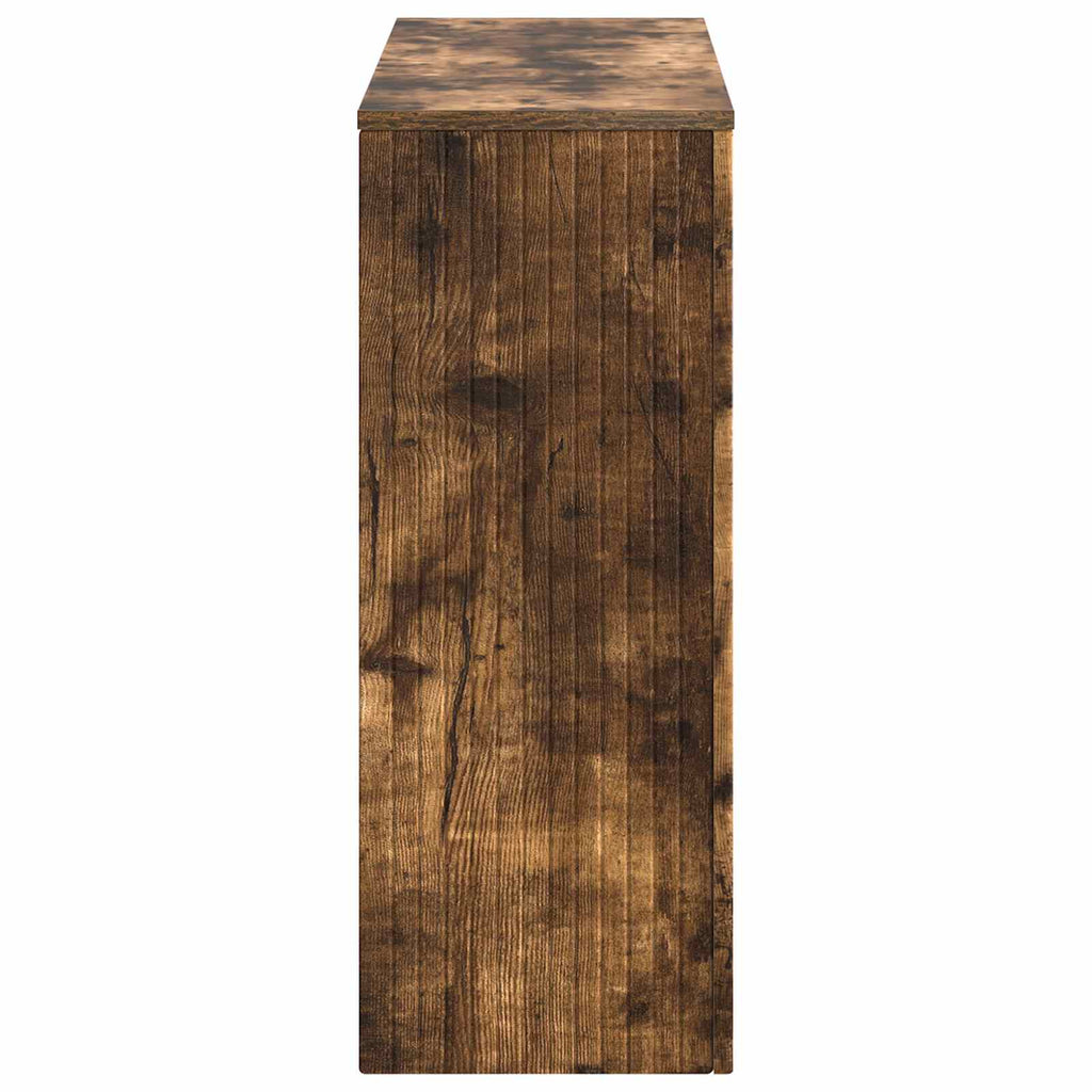 vidaXL Konsola Paski Dąb Wędzony 101 x 29 x 74 cm Drewno inżynieryjne