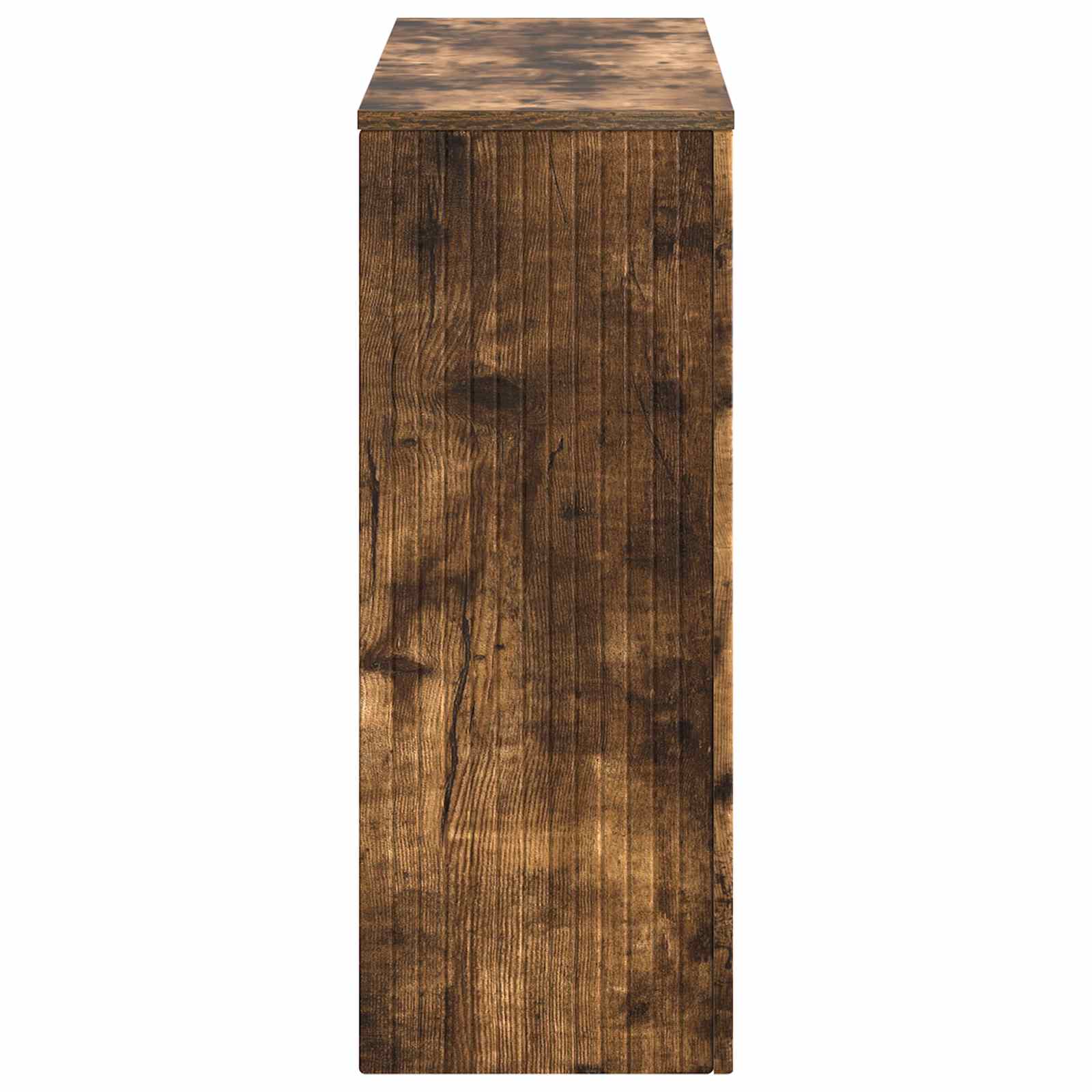 vidaXL Konsola Paski Dąb Wędzony 101 x 29 x 74 cm Drewno inżynieryjne