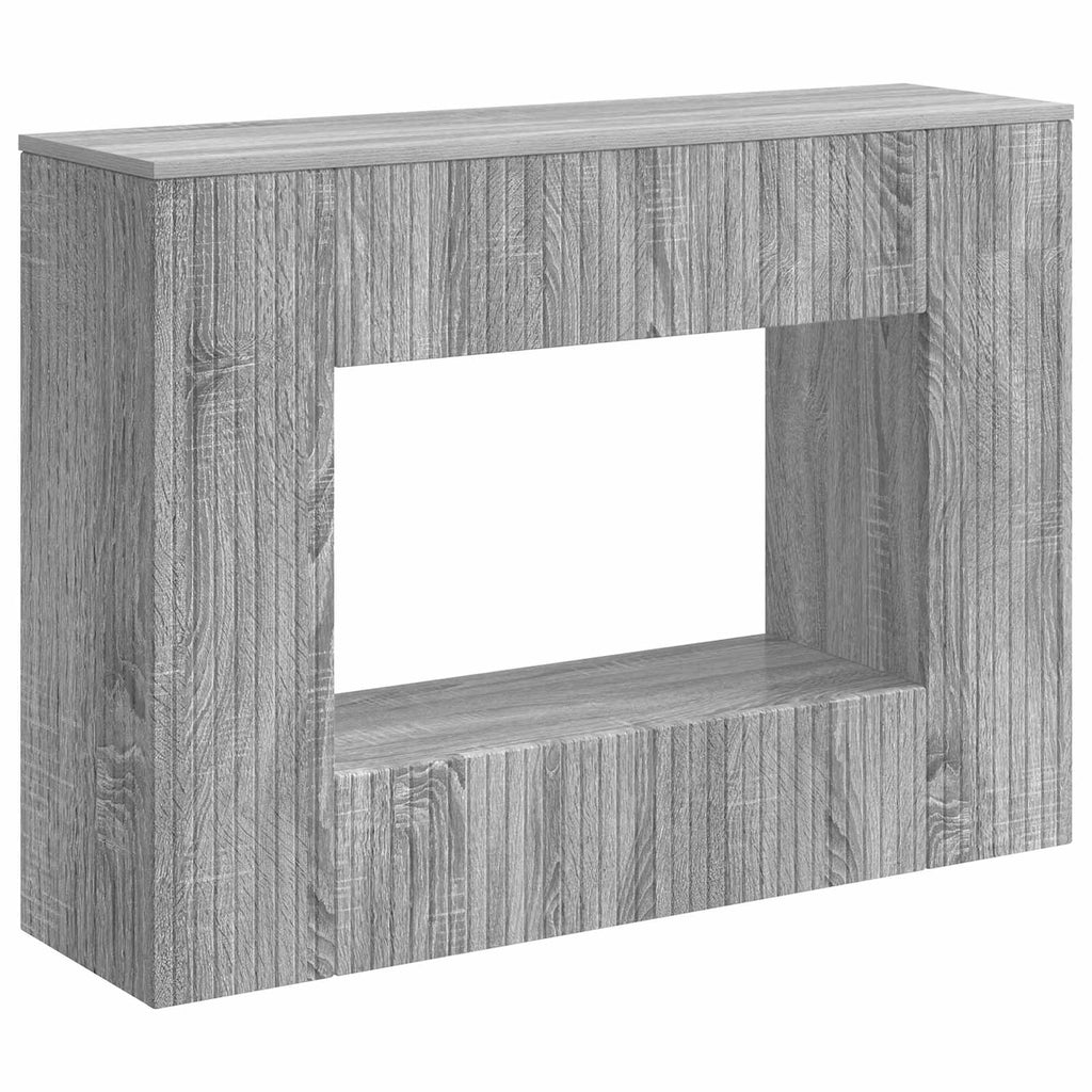 vidaXL Konsola Paski Szary Sonoma 101 x 29 x 74 cm Drewno inżynieryjne