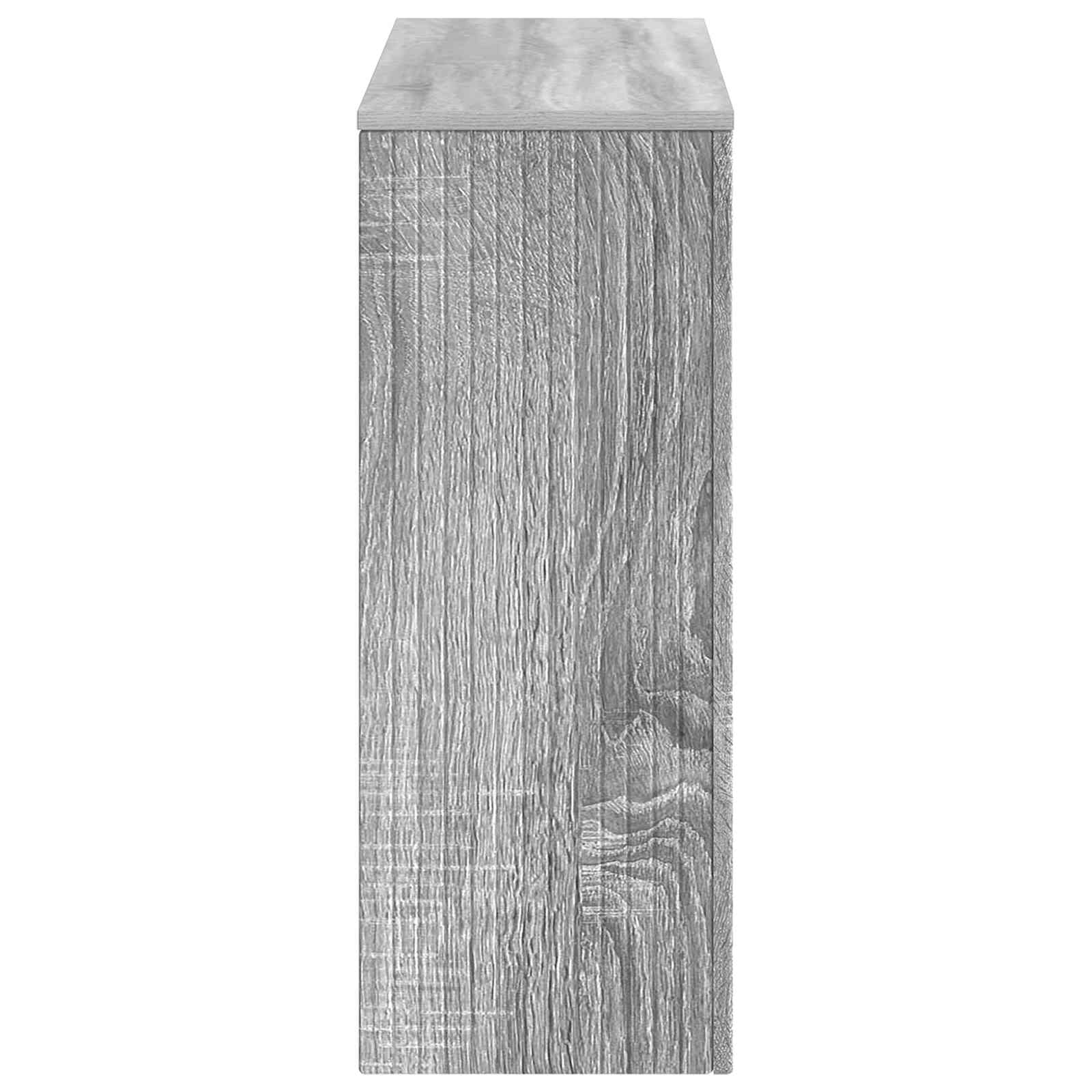 vidaXL Konsola Paski Szary Sonoma 101 x 29 x 74 cm Drewno inżynieryjne