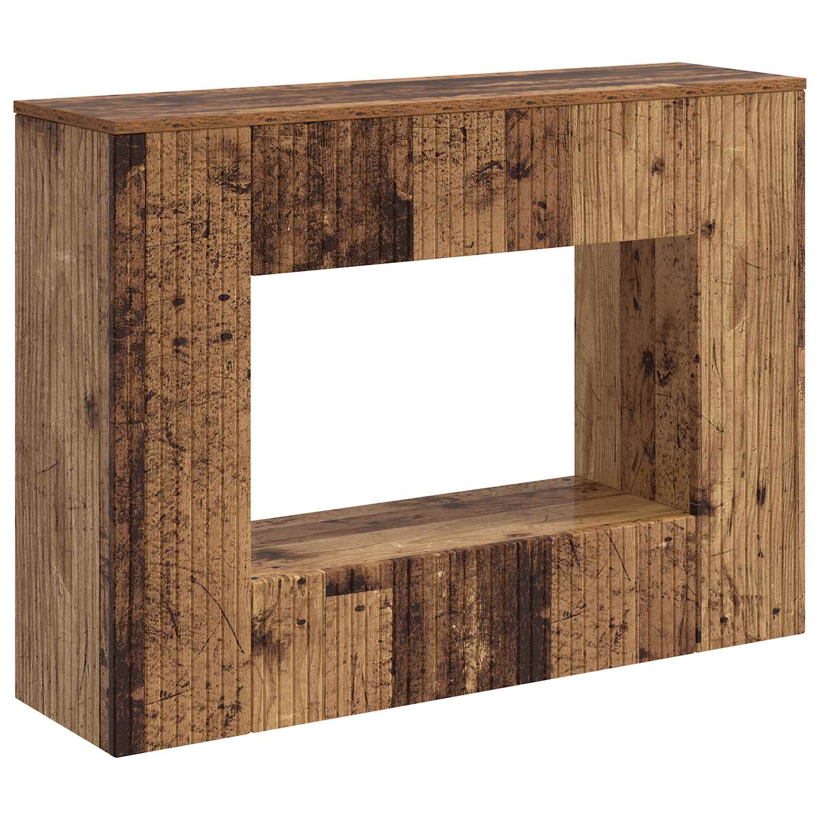 vidaXL Konsola Paski Stare drewno 101 x 29 x 74 cm Drewno inżynieryjne